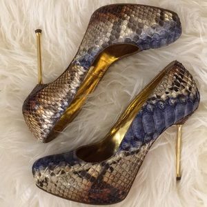 Authentic Python Snakeskin Francesco Sacco Heels